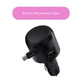 thumbnail image 3 of onn Dual-Port Fast Charge USB-C/USB Car Charger with Built-In Retractable USB-C Cable, 3 of 7