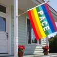 thumbnail image 3 of Outdoor Rainbow Peace Flag, Weatherproof Polyester, Rainbow Peace Letters Flag, Outdoor Banner Flag, 3 of 5