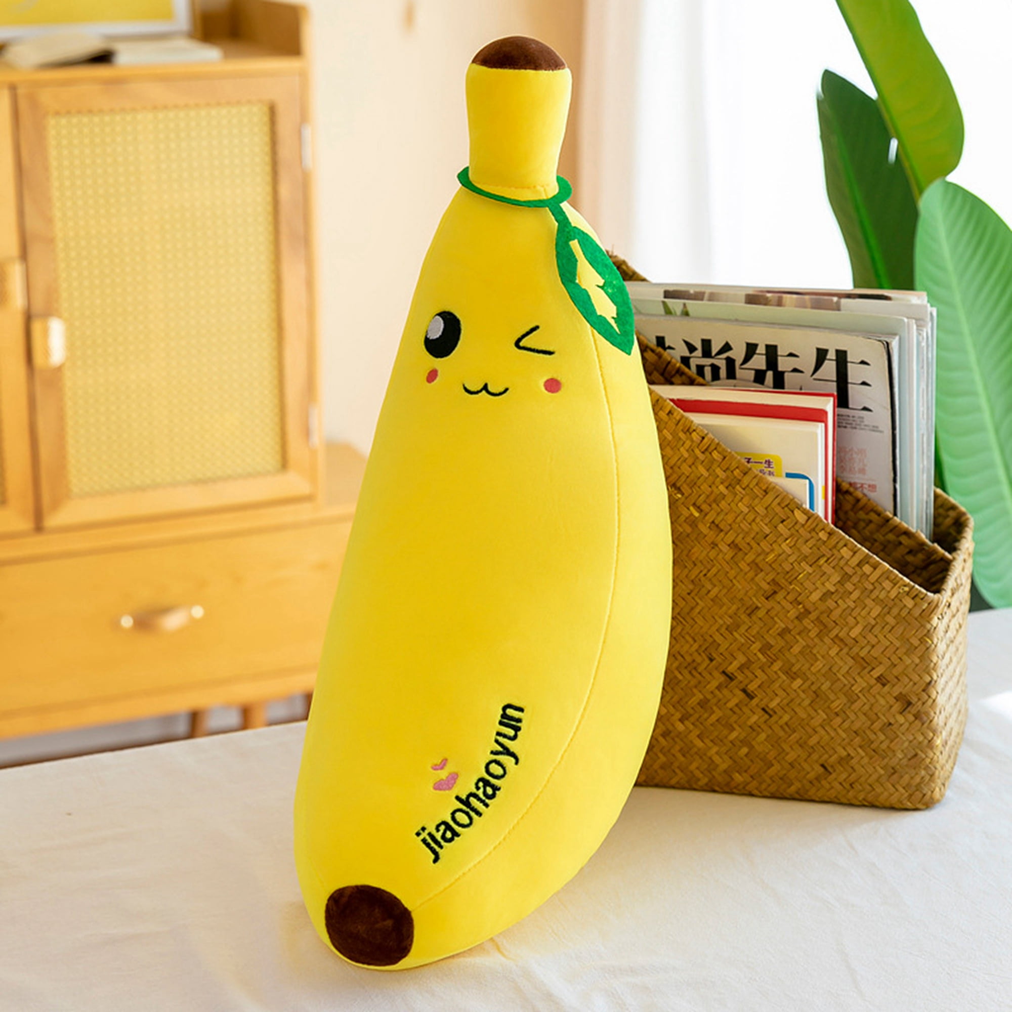 Banana Plush Pillow, A Bunch of Bananas Plush Stuffed Toy, Food Plushie  Banana Hugging Pillow, Gift for Birthday, Valentine, Christmas (Yellow,19.7