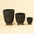 thumbnail image 2 of BIDK Home Medium Abstract-Style Footed Pot Standing Planter - 8.25" - Black, 2 of 4