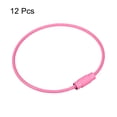 thumbnail image 3 of Unique Bargains 12Pack Cable Key Rings, 6-inch(155mm) Wire Keychain Twist Loops, Pink, 3 of 7