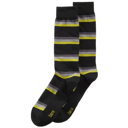- Bar III Mens Printed Seamless Toe Crew Socks (Black Tonal Stripe, Shoe 7-12/ Sock 10-13)