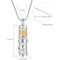 thumbnail image 2 of 3D Sunflower Urn Necklace for Ashes Cylinder Cremation Urn Pendant Necklace Cremation Jewelry Ash Memorial Pendant for Human Pet Ashes, 2 of 6