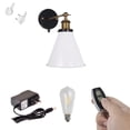 thumbnail image 1 of FSLIVING Rechargeable Battery Operated Wall Sconce Dimmable Wireless Adjustable Angle White, 1 of 6