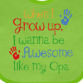 thumbnail image 4 of Inktastic Awesome Like My Opa Boys or Girls Baby Bib, 4 of 4
