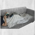 thumbnail image 6 of Music Soft Flannel Fleece Throw Blanket, Funny Short Hair Cat Listening to Headphones Kitten Animal Art Print, Cozy Plush for Indoor and Outdoor Use, 50" x 70", Grey White, by Ambesonne, 6 of 6