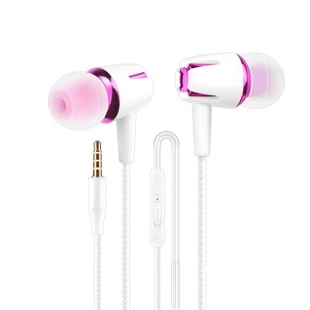 Wired Earbuds, 3.5mm Jack, High-Quality Sound, Universal Compatibility, Comfortable Fit, Durable PC, with Mic & Controls, for Daily Use