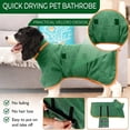 thumbnail image 4 of Albornoz de microfibra para perro, toalla ajustable para mascotas, abrigo de secado para perros grandes, medianos y pequeños, toalla de playa absorbente para gatos, 4 of 4