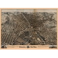 thumbnail image 2 of Bailey 18x14 Black Ornate Wood Framed with Double Matting Museum Art Print Titled - Syracuse New York - Bailey 1874, 2 of 4