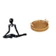 thumbnail image 1 of Figura de escritorio,Escultura abstracta de pensador para decoración de oficina y hogar.,Cestas de almacenamiento,Cestas de almacenamiento de cocina tejidas con asas hechas a mano,Cestas de, 1 of 7