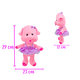 thumbnail image 3 of Peluche Puerquita Bailarina Tu-Tú Morado Importadora La Merced Tela Ultra Suave Relleno Ligero, 3 of 5