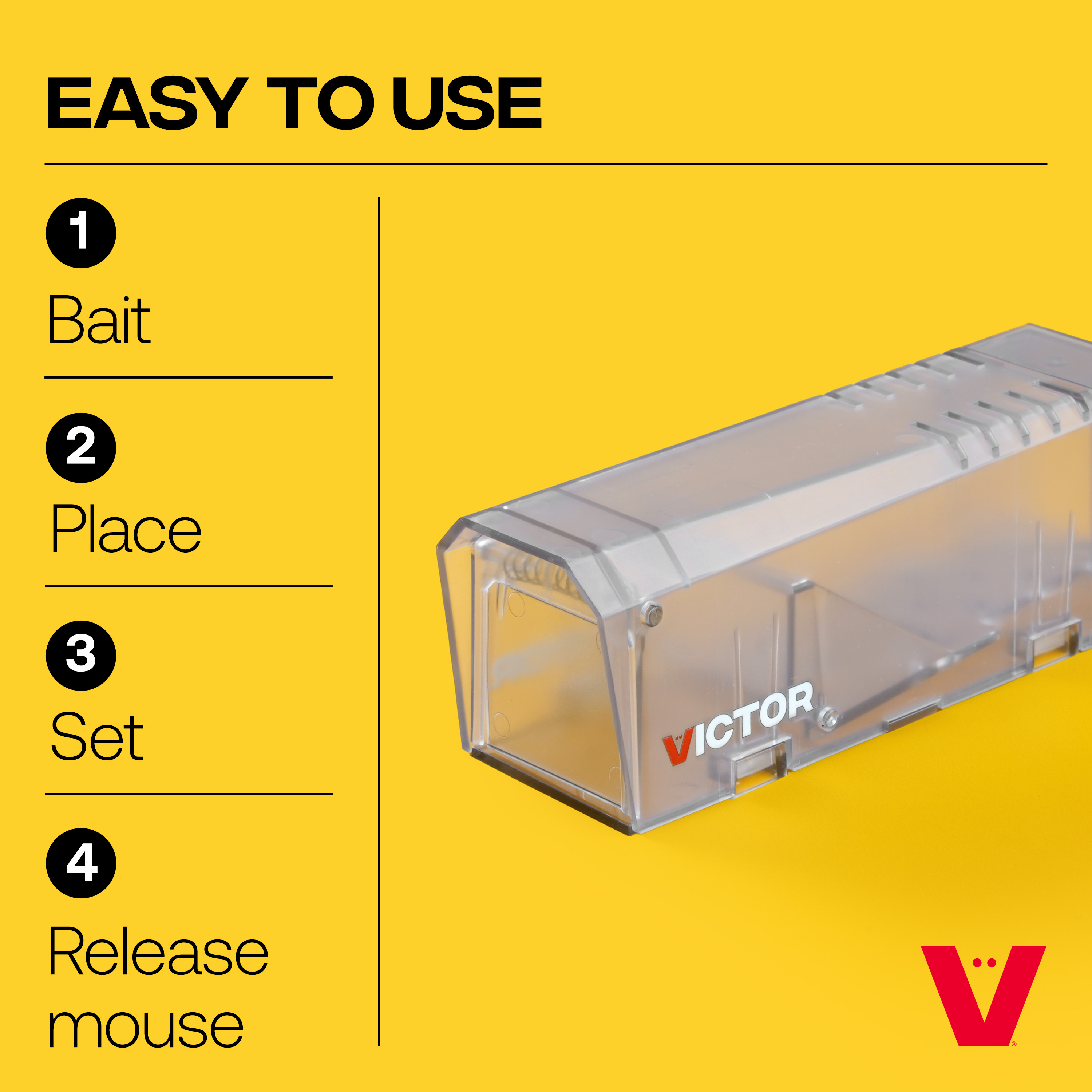 Victor Live Catch Mouse Trap, Humane Release, 2-Pack photo 4