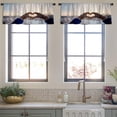 thumbnail image 3 of LALILO Kitchen Curtain Valance Walk Couple Love Winter Forest Rod Pocket Window Curtain 52"x 18" Set of 2, 3 of 5