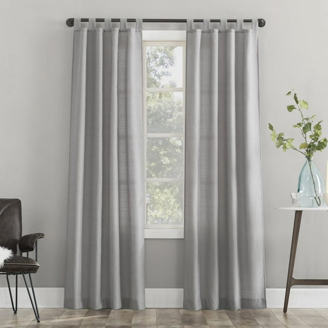 Mainstays 2-Pack Jensen Tab Top Semi-Sheer Window Curtains Panel Pair