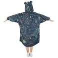 thumbnail image 2 of FORMRS Wearable Blanket Hoodie with Sleeves for Kids Cozy Flannel Sweatshirt, Dark Star Map, 2 of 7