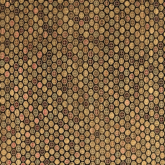 Ahgly Company Indoor Square Abstract Brown Modern Area Rugs, 5' Square