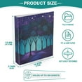 thumbnail image 3 of FORMRS 3 Ring Binder 1.5 inch with Pockets Set of 2 Clip Board 200 Sheets Capacity, Purple Moonlight Forest, 3 of 8