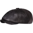 thumbnail image 6 of CoCopeaunts Newsboy Hats for Men Spring Autumn PU Leather Hat Female Artist Painter Beret Hat Lady Solid Octagonal Newsboy Cap, 6 of 7