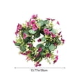 thumbnail image 3 of Spring Artificial Imitation Real And Fake Flower Rings Eucalyptus Leaves Daisys Decorative Flowers Home Door Hanging Green Leafy Grass Rings, 35 Cm Durable Weather Resistant Indoor Outdoor Use, 3 of 6