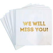 We Will Miss You Cocktail Napkins - 50 Pack - Farewell, Going Away, Retirement Party Decorations Supplies, Coworkers Leaving Goodbye, Military Army Good Luck, Moving Celebrations