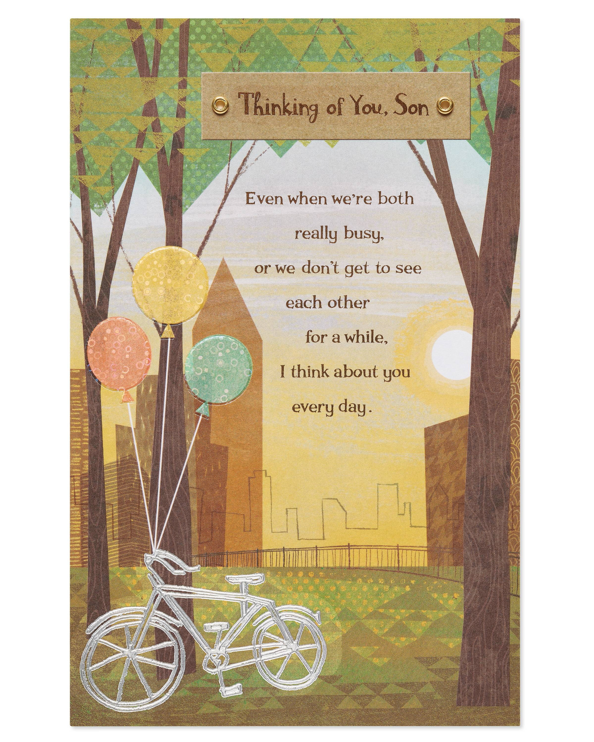 Thinking Of You Son American Greetings Thinking Of You Birthday Card For Son With Foil -  Walmart.com