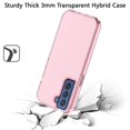 thumbnail image 3 of For Samsung Galaxy S22 Ultra Transparent Shock Absorption TPU Rubber Thick 3mm Hybrid Silicone Protective Slim Black Cover ,Xpm Phone Case [ Pink ], 3 of 7