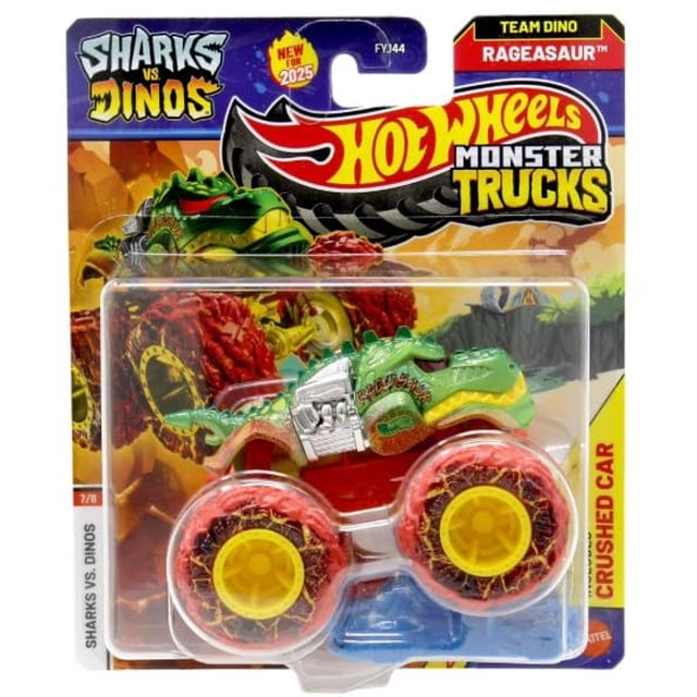 Monster Trucks Sharks vs Dinos de Toy Hot Wheels Edición 2025