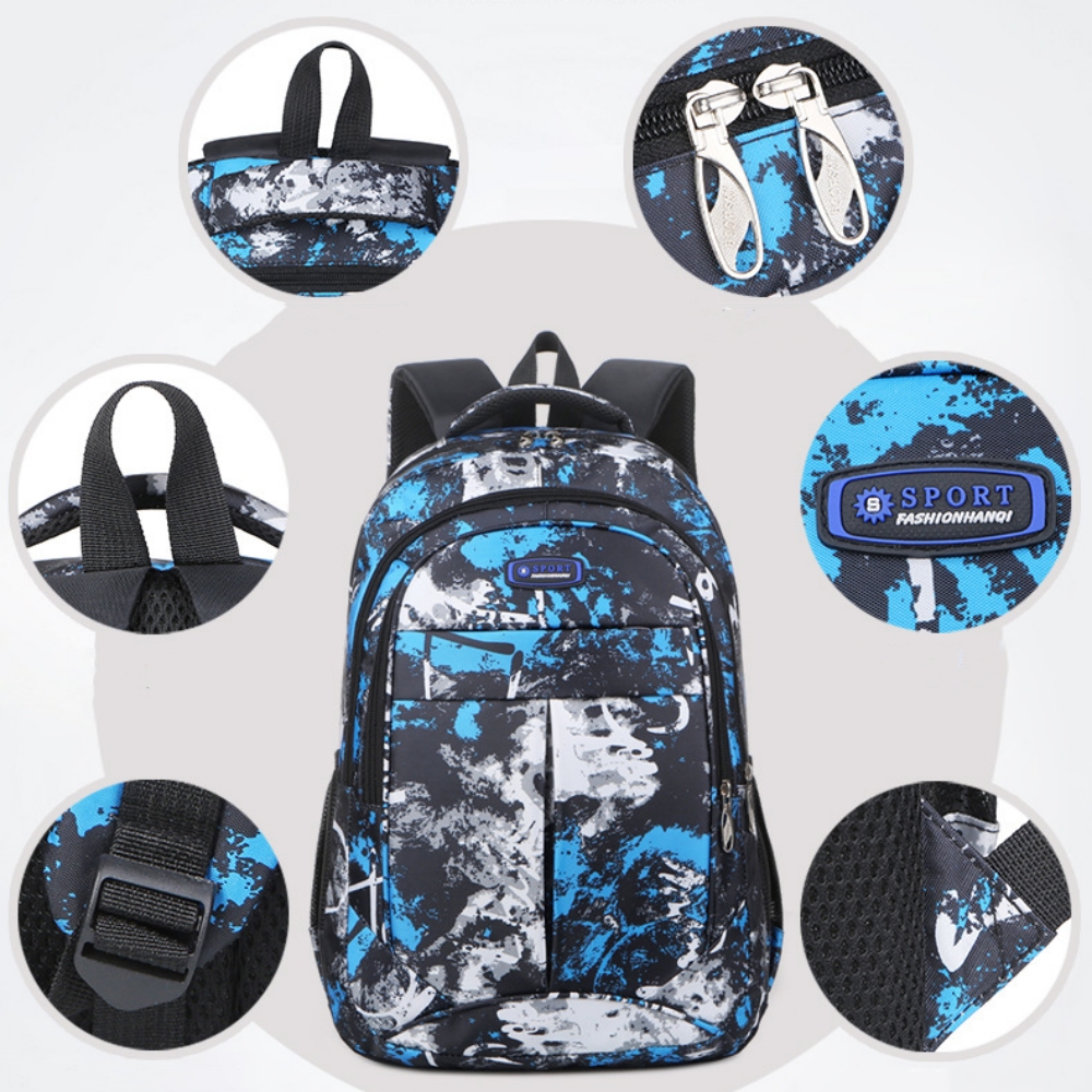 Mochilas escolares para niños, con compartimento para laptop de 15.6 pulgadas, para adolescentes, azul 4