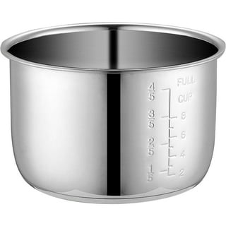 Instant Pot Stainless Steel Inner Cooking Pot with Handles, 6-Qt, Polished  Surface, Rice Cooker, Stainless Steel Cooking Pot, Use with 6-Qt Duo Evo