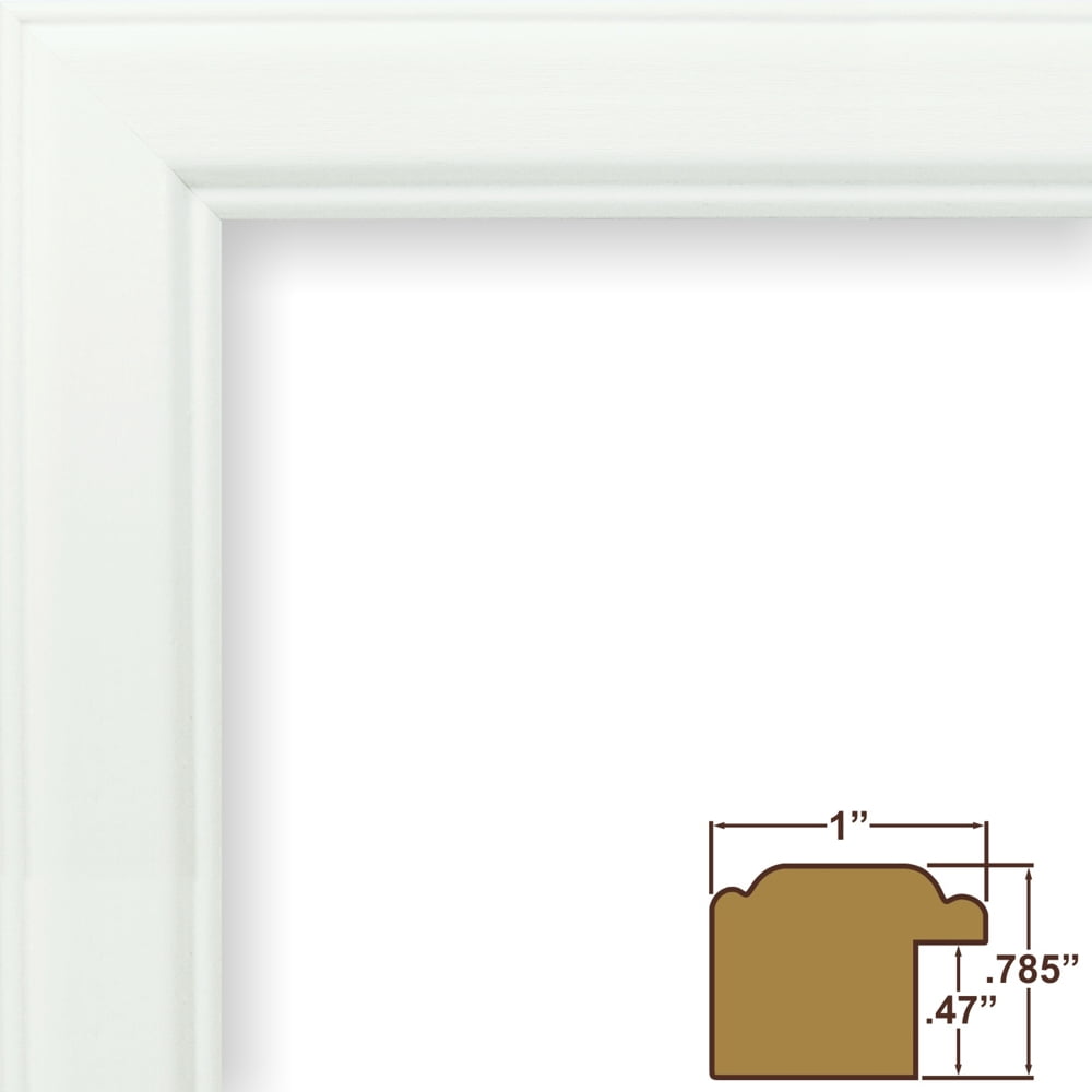 Craig Frames Tulip Poplar, 18x24 inch Picture Frame, White