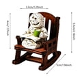 thumbnail image 3 of Pnmtdaia Halloween Mummy Resin Figurine on Rocking Chair, Spooky Mummy Statue with Reading Book and Green Cup, Unique Desktop Ornament for Home Shelf Mantel Halloween Party Decor, 3 of 5