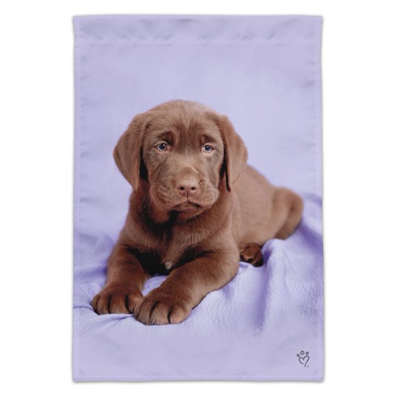 Lab Labrador Puppy Dog on Lavendar Garden Yard Flag