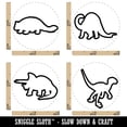 thumbnail image 2 of Dinosaur Outlines Velociraptor Triceratops Brontosaurus Ankylosaurus Rubber Stamp Set for Scrapbooking Crafting Stamping - Mini 1/2 Inch, 2 of 7