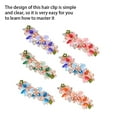 thumbnail image 3 of fastboy Rhinestones Hair Clip Slides Clips Flower Special Design Charming Hairpins Household Birthday Gift Styling Accessory Green, 3 of 6