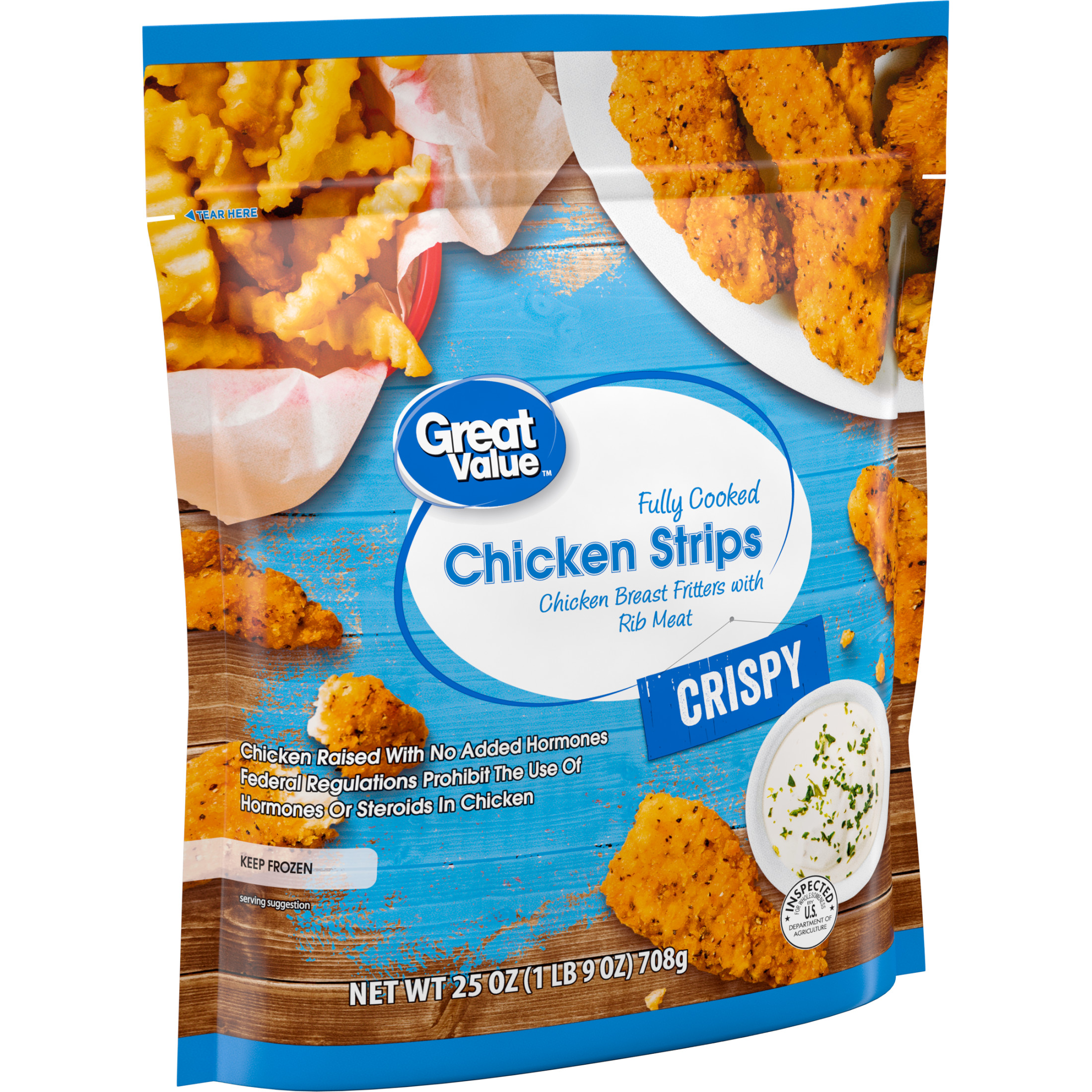 Great Value Fully Cooked Chicken Strips, 25 oz (Frozen) - image 2 of 11