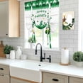 thumbnail image 5 of St. Patrick's Day Tie Up Curtains for Windows, Adjustable Balloon Window Shades, Shamrock Gnomes Gold Coin Plaid Wood Kitchen Window Treatments Adjustable Roll Up Curtain for Basement/Nursery 52"x45", 5 of 8