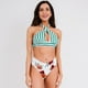 thumbnail image 2 of Mujeres Sexy Halter Criss Cross Vendaje Ruched Bikini Bottom Push Up Trajes De Baño,xl Feliz Sencillez, 2 of 5