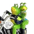 thumbnail image 2 of Frog Motorcycle Resin Frog Couple Riding on Motorcycle Figurines Frog Figurine Decor Resin Frog Gif, 2 of 5