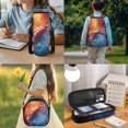 thumbnail image 3 of Yspwyqan Fire Water Football School Backpack Set for Boys, with Lunch Box Pencil Case Water Bottle, Trendy Kids Backpack Set Fits 13 Inch Laptop for Middle High School, 3 of 7