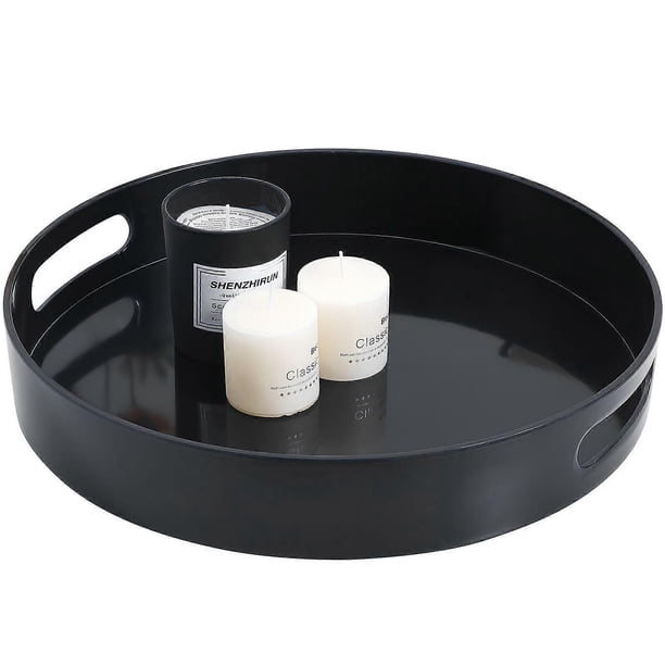 Round Serving Tray Coffee Table Tray Serving Tray With Handles Round Decorative Tray Storage Tray Tea Tray