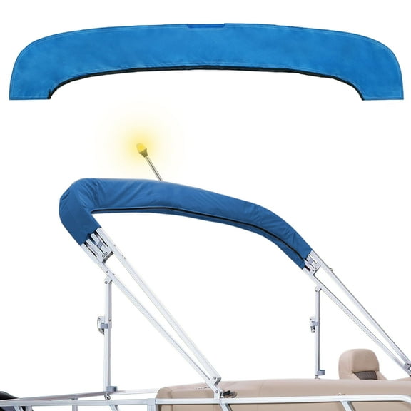 Seapisode 600D Bimini Top Storage Boot, Storage Boat Replacement Cover Waterproof and UV Protection with Light Hole , Suitable for 3-4 Bows Bimini Tops