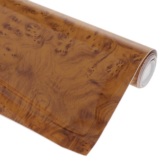 Gloss Faux Wood Removable Self-Adhesive Car Vinyl Wrap Film Textured Removable Vinyl Stickers W1302