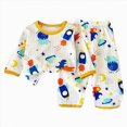 thumbnail image 3 of NOLDARES Boys Cotton Pajamas Long Sleeve Toddler Boys Pjs Kids Fall Winter Sleepwear Sets 6-12 Months 12-24 Months 2t 3t 4t 5t 6t 7t 8t 9t Children,Yellow,5-6 Y, 3 of 7