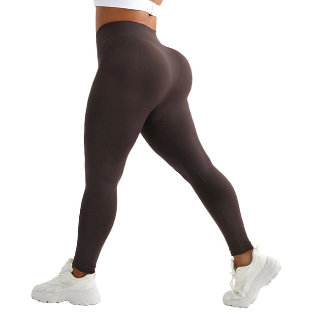 Leggings de entrenamiento con efecto lifting para mujer - Pantalones de compresión sin costuras y cintura alta - Ropa de gimnasio y yoga con cintura cónica