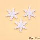 thumbnail image 3 of 1 paquete de copos de nieve falsos de plástico blanco para hacer uno mismo, para la fiesta de Navidad en casa, adornos colgantes para árbol de Navidad de Año Nuevo, decoración de ventanas, 3 of 5