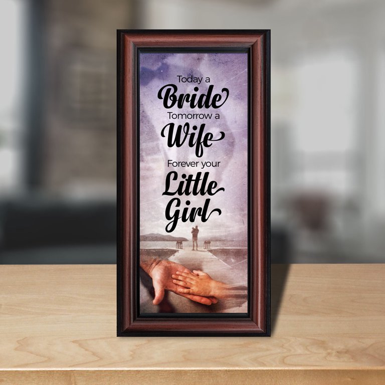 Elegant Signs Mother Of The Bride Gift - 'Today A Bride...' 8x10 Wooden Picture Frame For 4x6 Photo