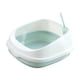 thumbnail image 3 of Bandeja sanitaria para gatos con arenero extraíble, resistente a salpicaduras y de gran tamaño, semi cerrada para Azul, 3 of 9