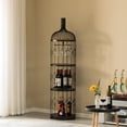 thumbnail image 2 of Creative Bottle Shaped Black Wine Holder Rack Holder for Dining Room, Office, and Entryway, 2 of 7