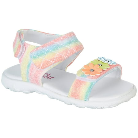 

Rachel Shoes Toddler Girls Karla Multi Sandals 8 Pink multi