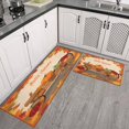 2 Pieces Of Kitchen Rugs and Mats Non Skid Washable Fall (110) Kitchen